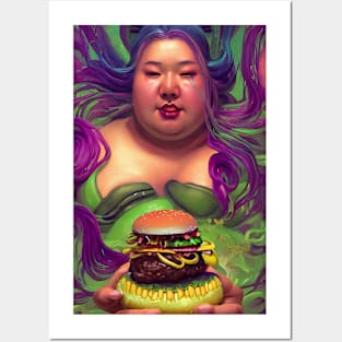 ASIAN FAT BURGER Posters and Art